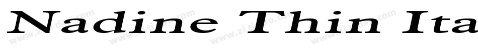 Nadine Thin Italic字体转换